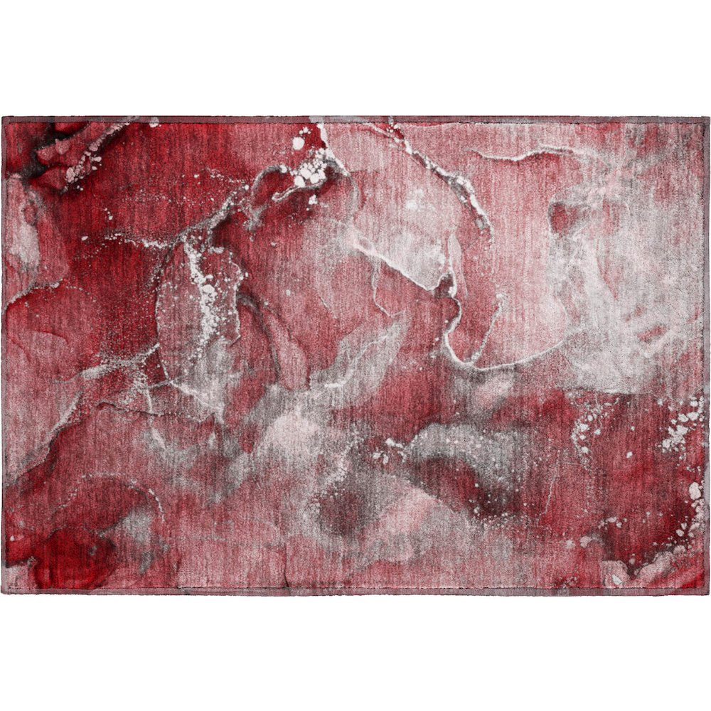 Premium Machine Washable Mayfield  Merlot 1'8" x 2'6" Rug. Picture 1