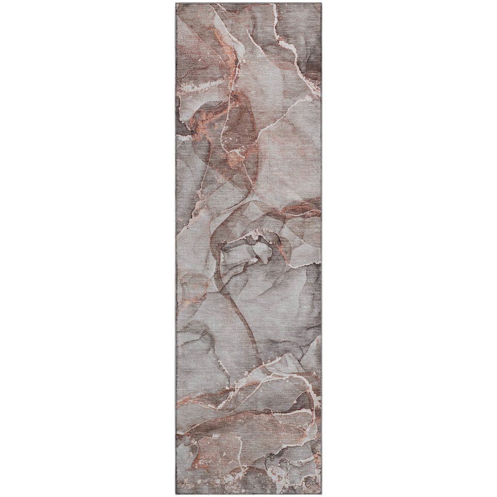 Premium Machine Washable Mayfield  Gray 2'3" x 7'6" Runner Rug. Picture 1