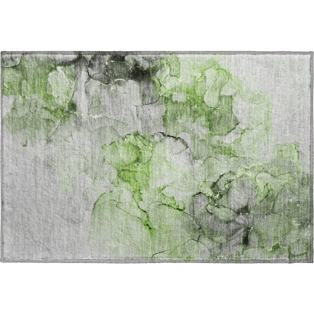 Premium Machine Washable Mayfield  Green 1'8" x 2'6" Rug. Picture 1