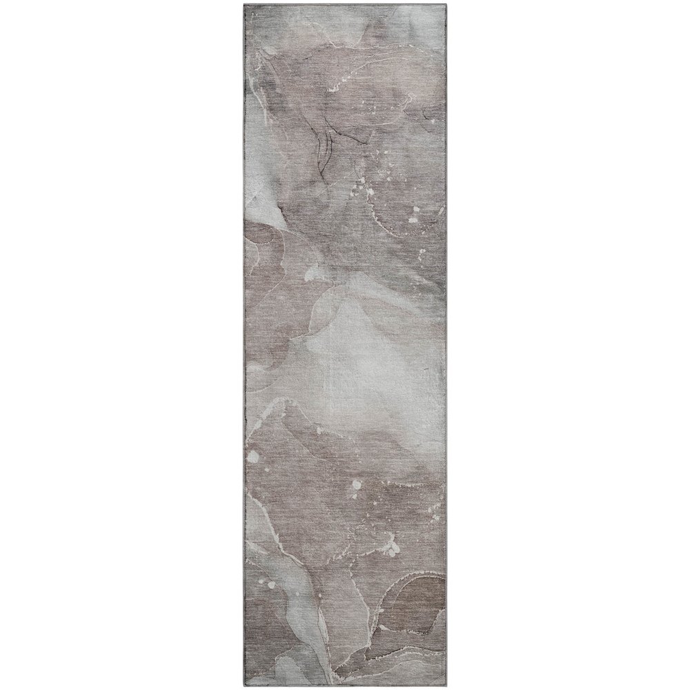 Premium Machine Washable Mayfield  Taupe 2'3" x 7'6" Runner Rug. Picture 1