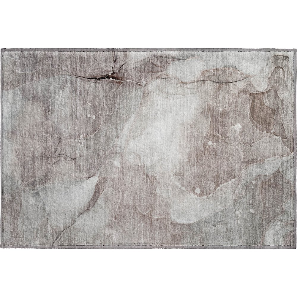 Premium Machine Washable Mayfield  Taupe 1'8" x 2'6" Rug. Picture 1
