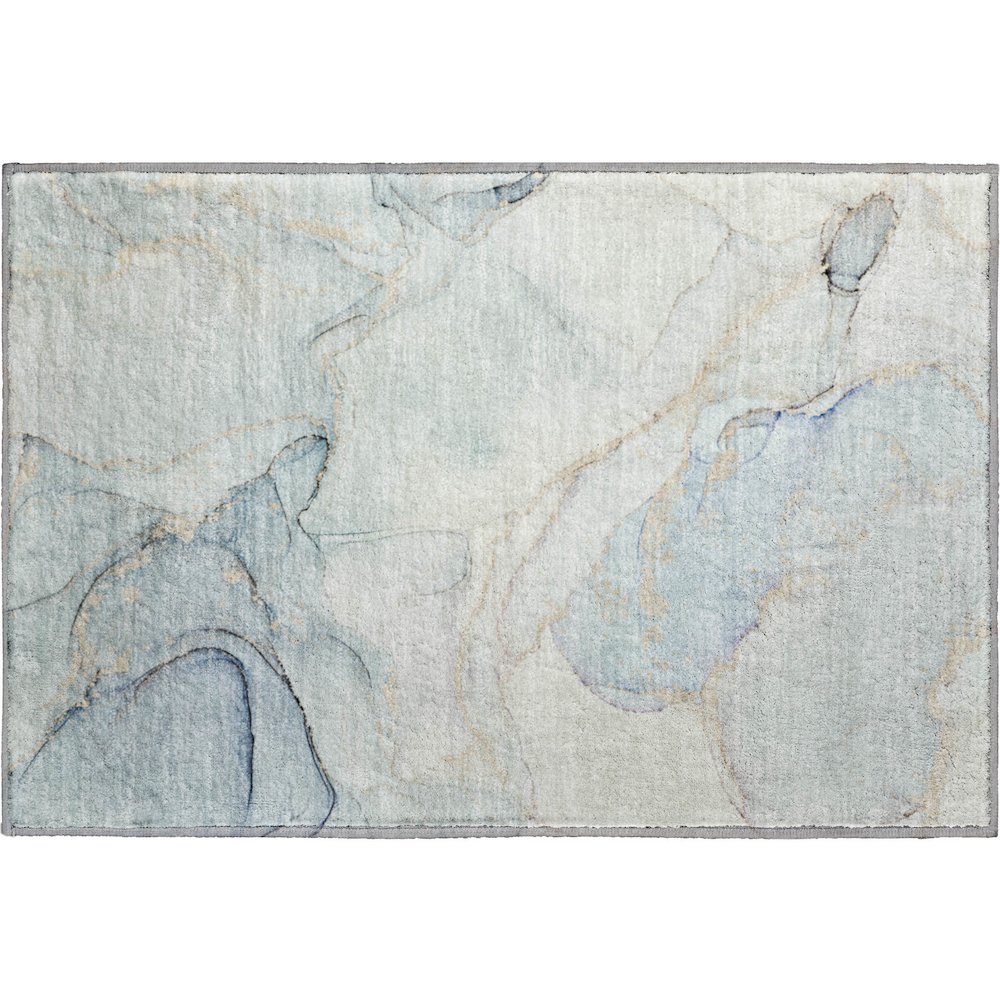 Premium Machine Washable Mayfield  Sky 1'8" x 2'6" Rug. Picture 1