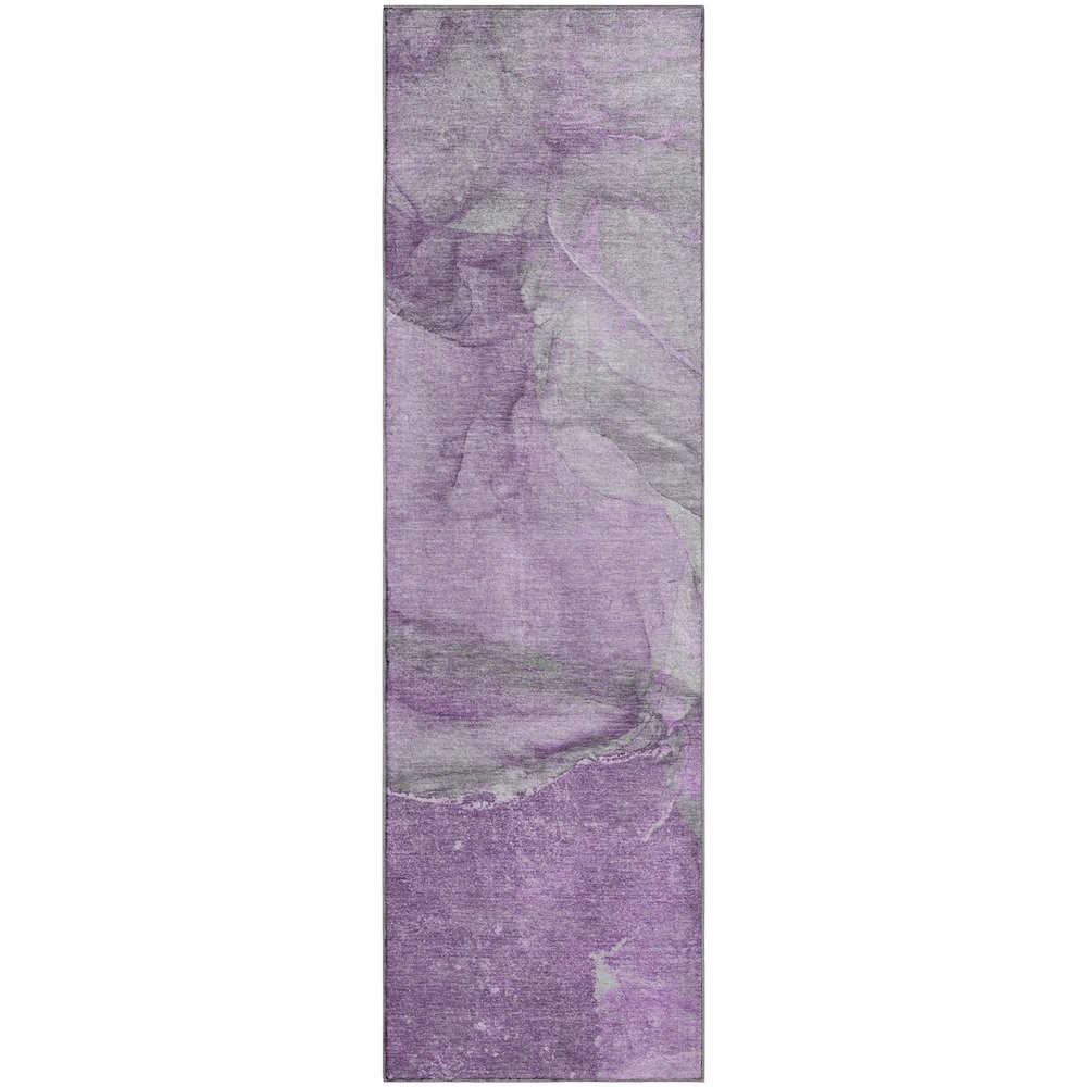 Premium Machine Washable Mayfield  Lilac 2'3" x 7'6" Runner Rug. Picture 1