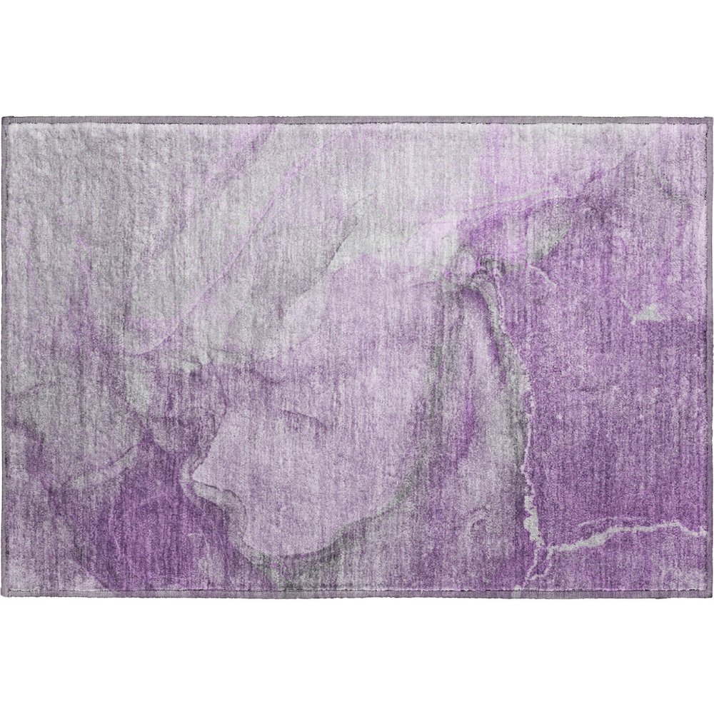 Premium Machine Washable Mayfield  Lilac 1'8" x 2'6" Rug. Picture 1