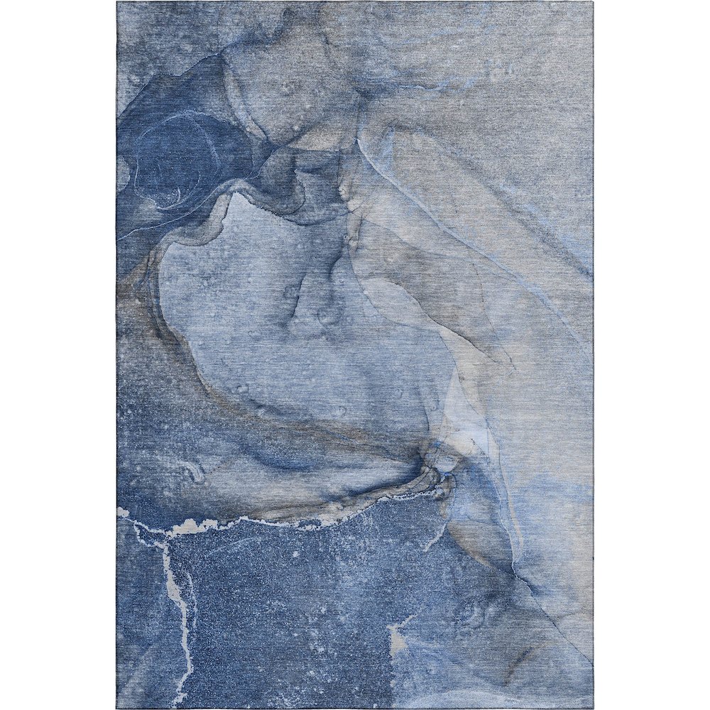Premium Machine Washable Mayfield  Navy 2'6" x 3'10" Rug. Picture 1