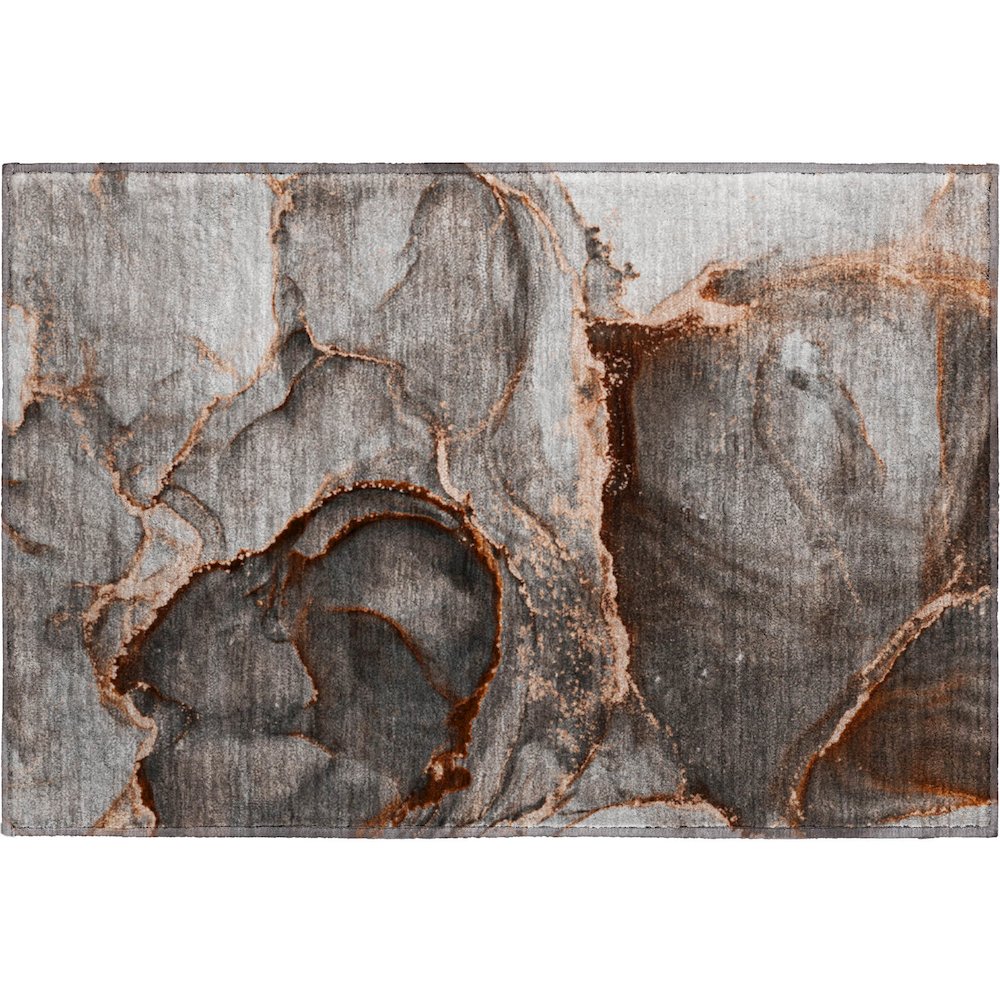 Premium Machine Washable Mayfield  Peach 1'8" x 2'6" Rug. Picture 1