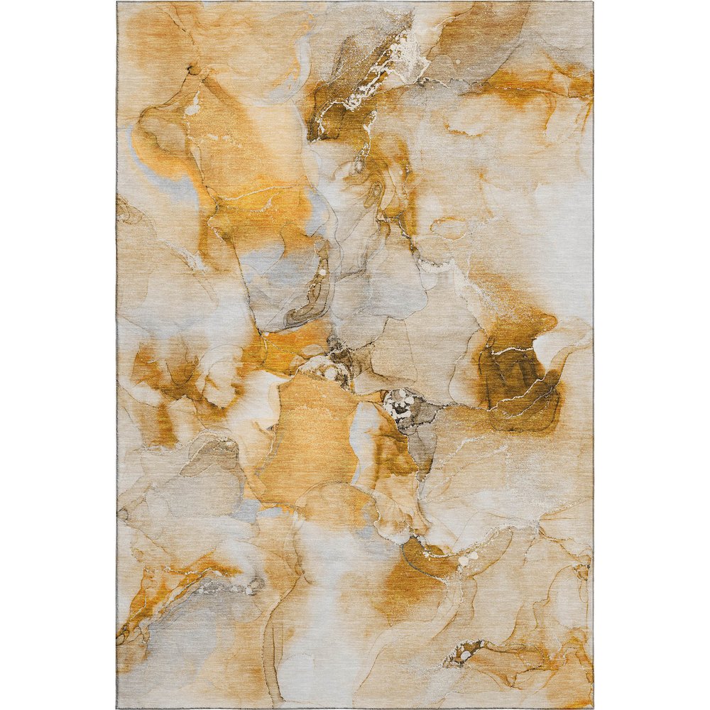 Premium Machine Washable Mayfield  Orange 2'6" x 3'10" Rug. Picture 1