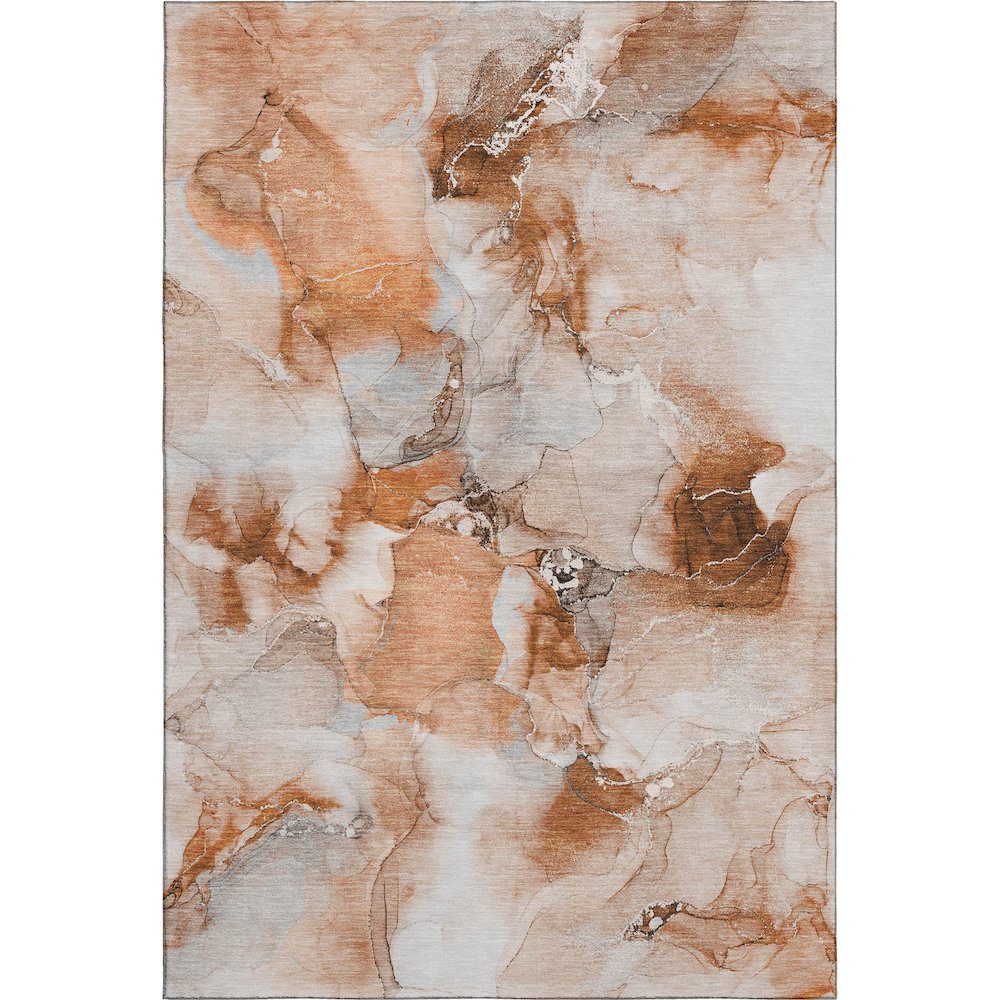 Premium Machine Washable Mayfield  Paprika 2'6" x 3'10" Rug. Picture 1