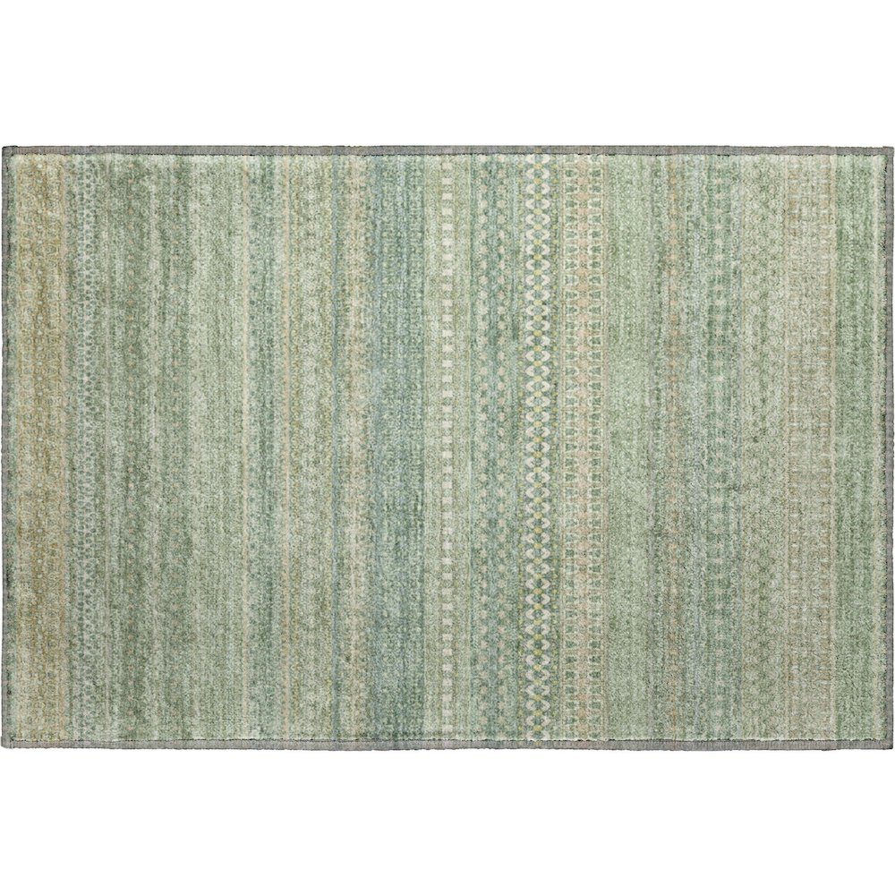 Premium Machine Washable Mayfield  Aloe 1'8" x 2'6" Rug. Picture 1