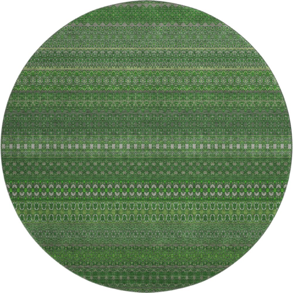 Premium Machine Washable Mayfield  Fern 8' x 8' Round Rug. Picture 1
