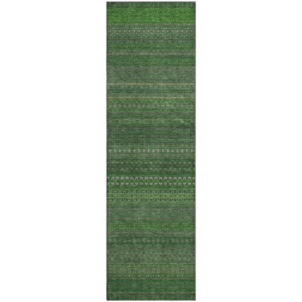 Premium Machine Washable Mayfield  Fern 2'3" x 7'6" Runner Rug. Picture 1