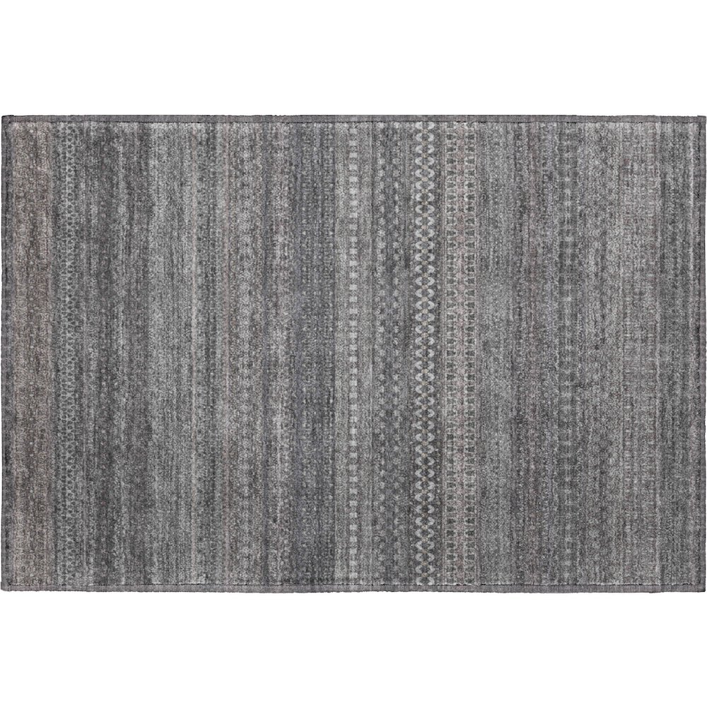 Premium Machine Washable Mayfield  Gray 1'8" x 2'6" Rug. Picture 1