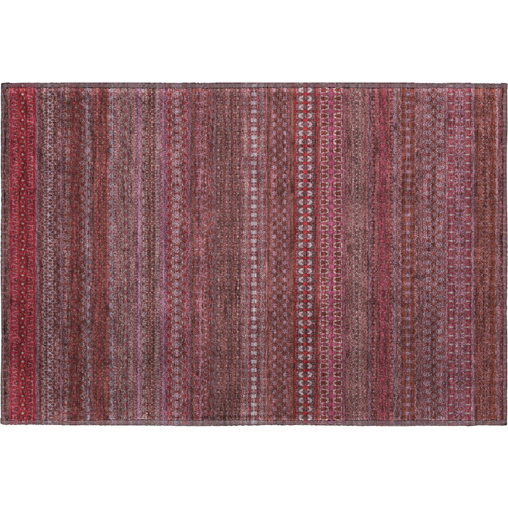 Premium Machine Washable Mayfield  Merlot 1'8" x 2'6" Rug. Picture 1