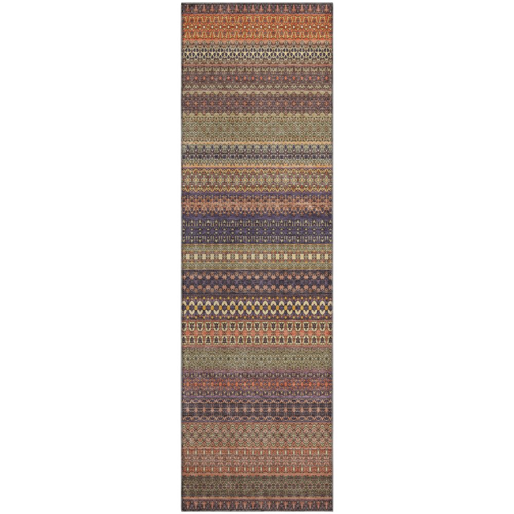 Premium Machine Washable Mayfield  Paprika 2'3" x 7'6" Runner Rug. Picture 1