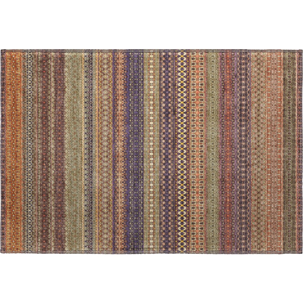Premium Machine Washable Mayfield  Paprika 1'8" x 2'6" Rug. Picture 1