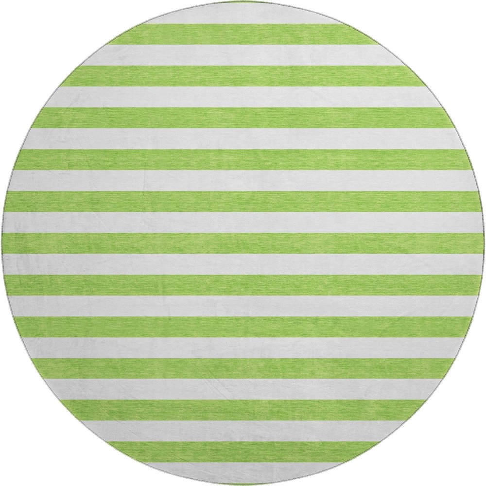 Premium Machine Washable Mayfield  Lime 8' x 8' Round Rug. Picture 1