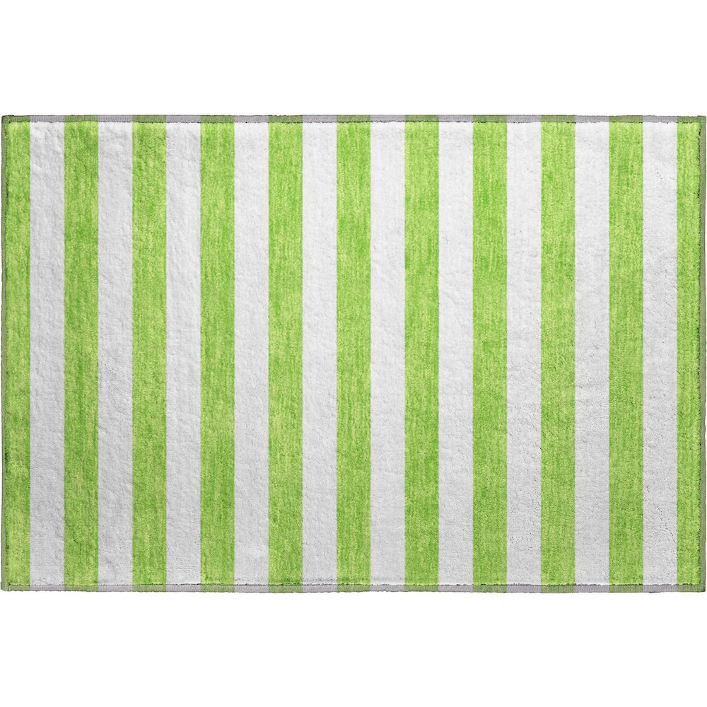 Premium Machine Washable Mayfield  Lime 1'8" x 2'6" Rug. Picture 1