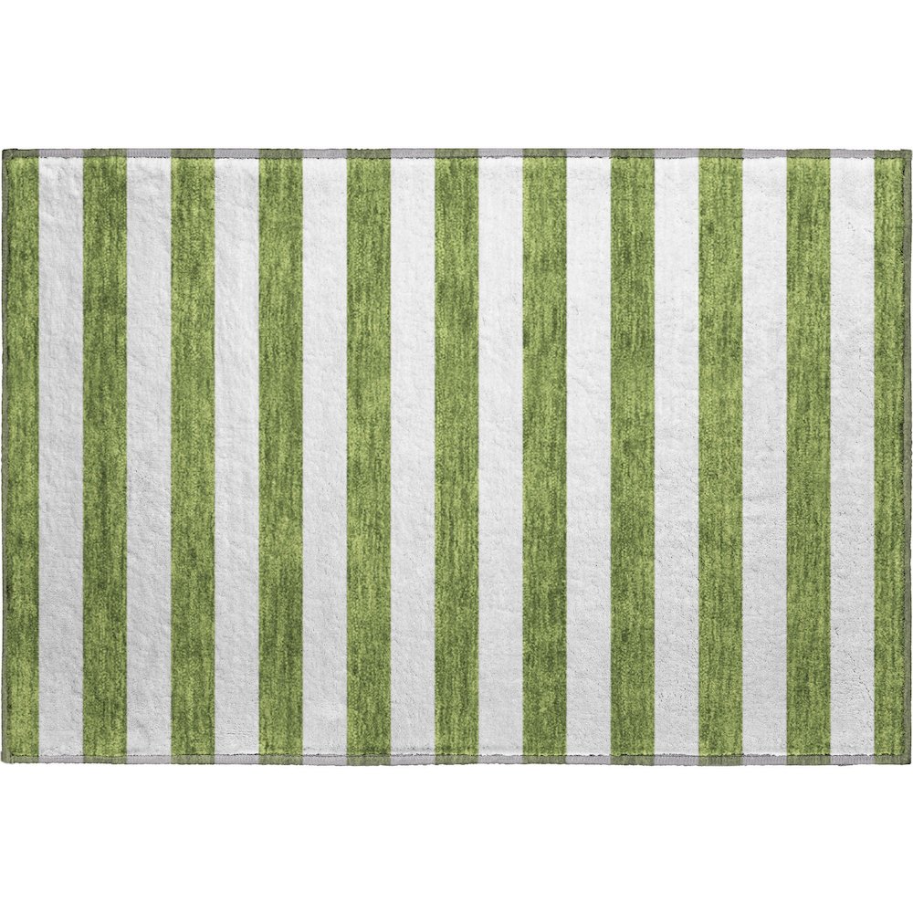 Premium Machine Washable Mayfield  Olive 1'8" x 2'6" Rug. Picture 1