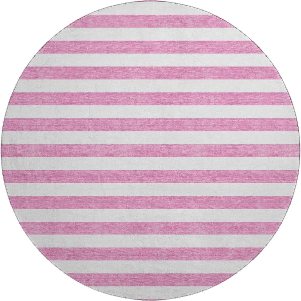 Premium Machine Washable Mayfield  Pink 8' x 8' Round Rug. Picture 1