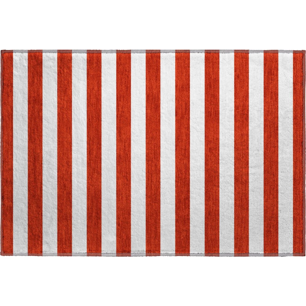 Premium Machine Washable Mayfield  Red 1'8" x 2'6" Rug. Picture 1