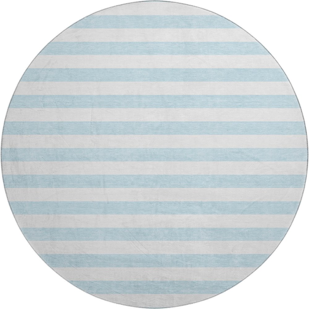 Premium Machine Washable Mayfield  Sky 8' x 8' Round Rug. Picture 1