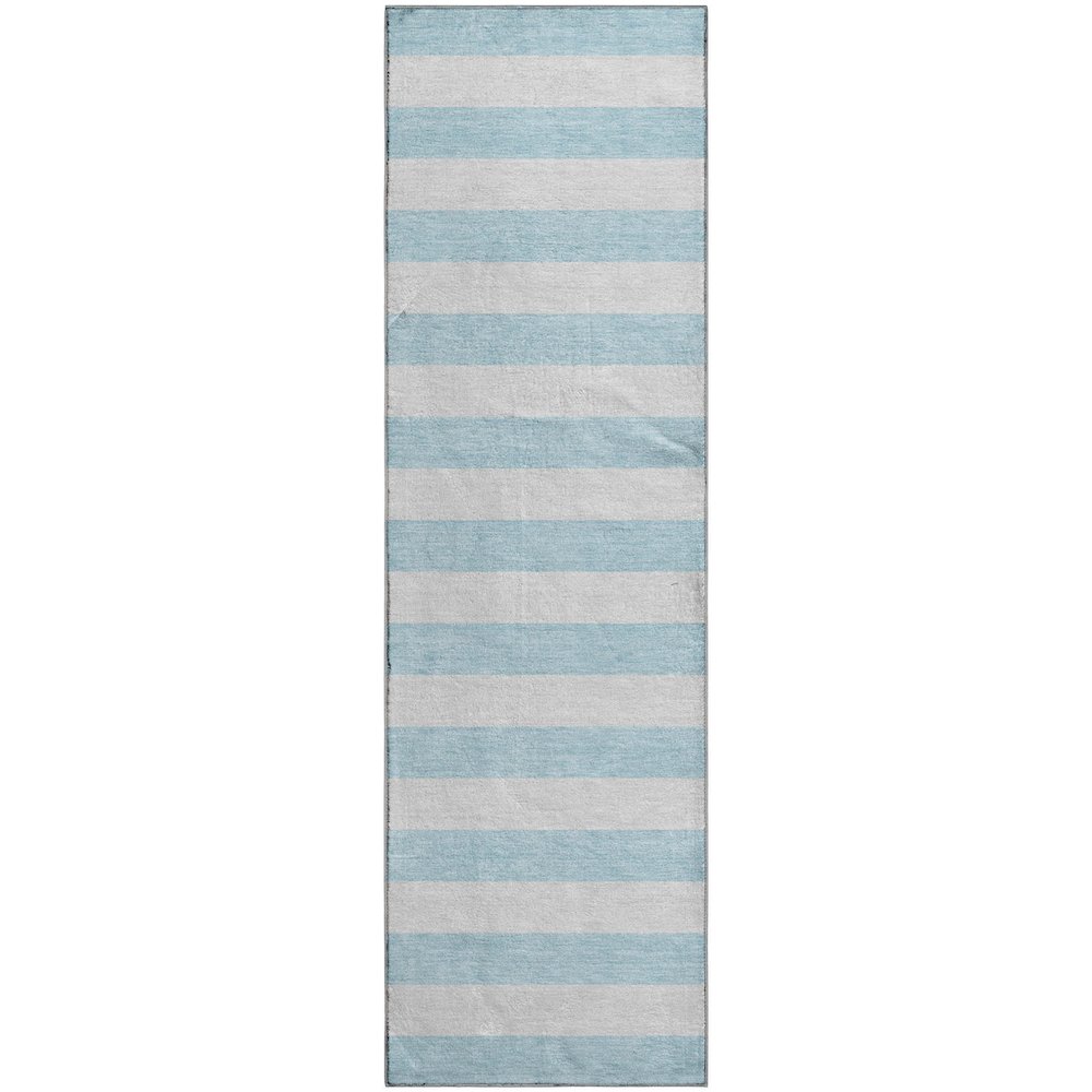 Premium Machine Washable Mayfield  Sky 2'3" x 7'6" Runner Rug. Picture 1