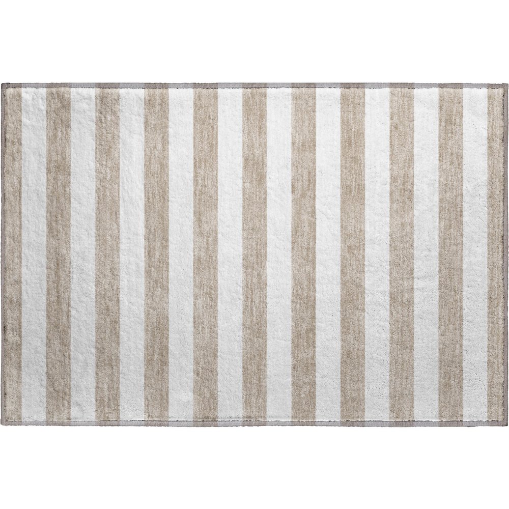 Premium Machine Washable Mayfield  Taupe 1'8" x 2'6" Rug. Picture 1