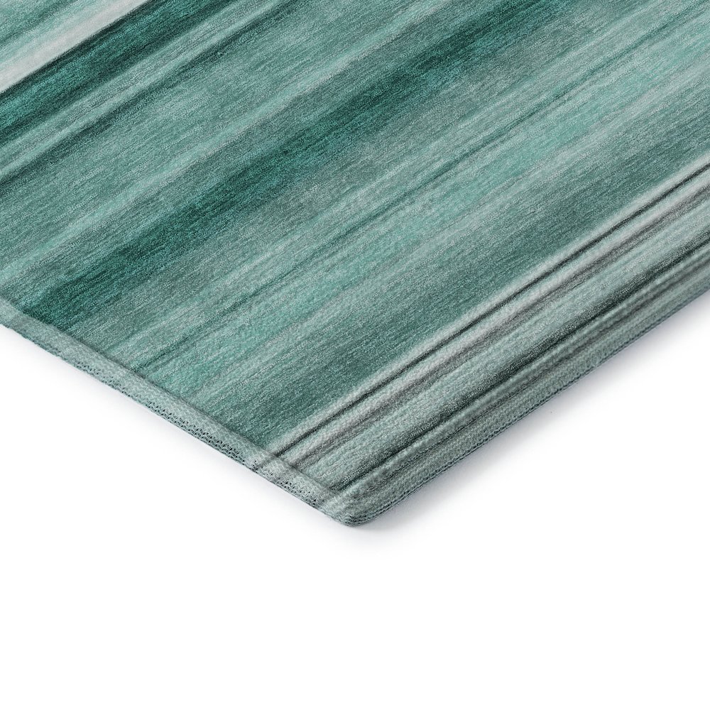 Premium Machine Washable Mayfield  Aqua 1'8" x 2'6" Rug. Picture 3