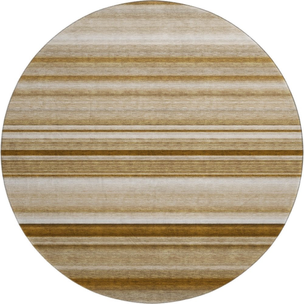 Premium Machine Washable Mayfield  Chocolate 8' x 8' Round Rug. Picture 1