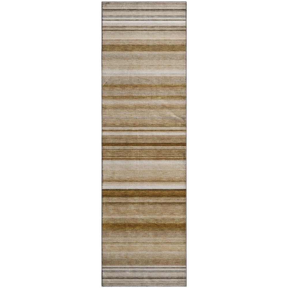 Premium Machine Washable Mayfield  Chocolate 2'3" x 7'6" Runner Rug. Picture 1
