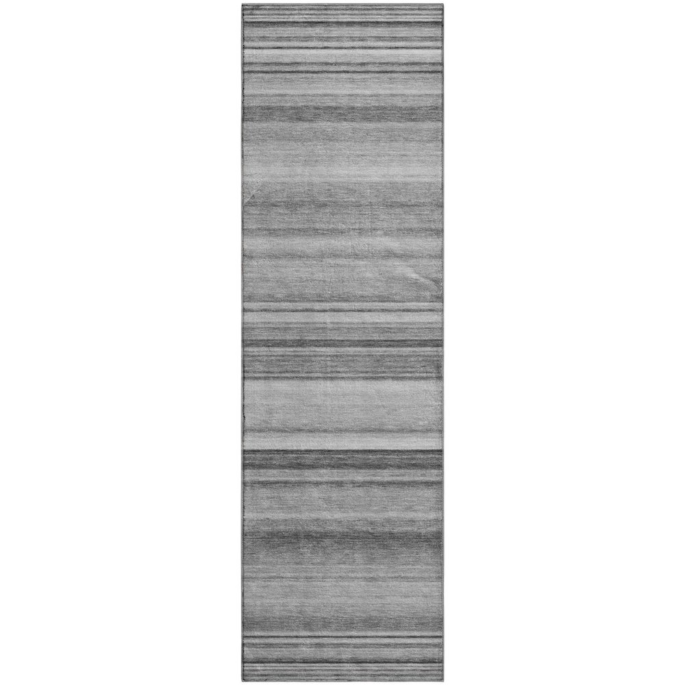 Premium Machine Washable Mayfield  Gray 2'3" x 7'6" Runner Rug. Picture 1