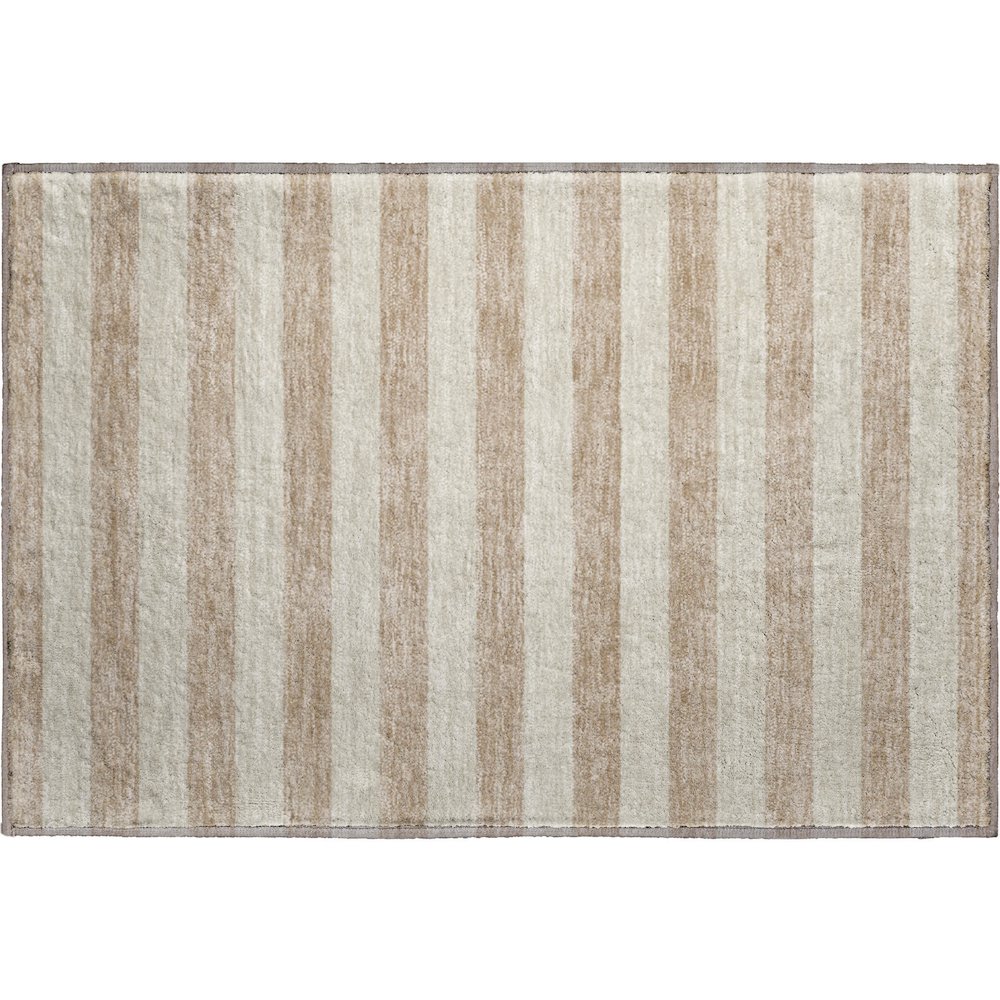 Premium Machine Washable Mayfield  Beige 1'8" x 2'6" Rug. Picture 1