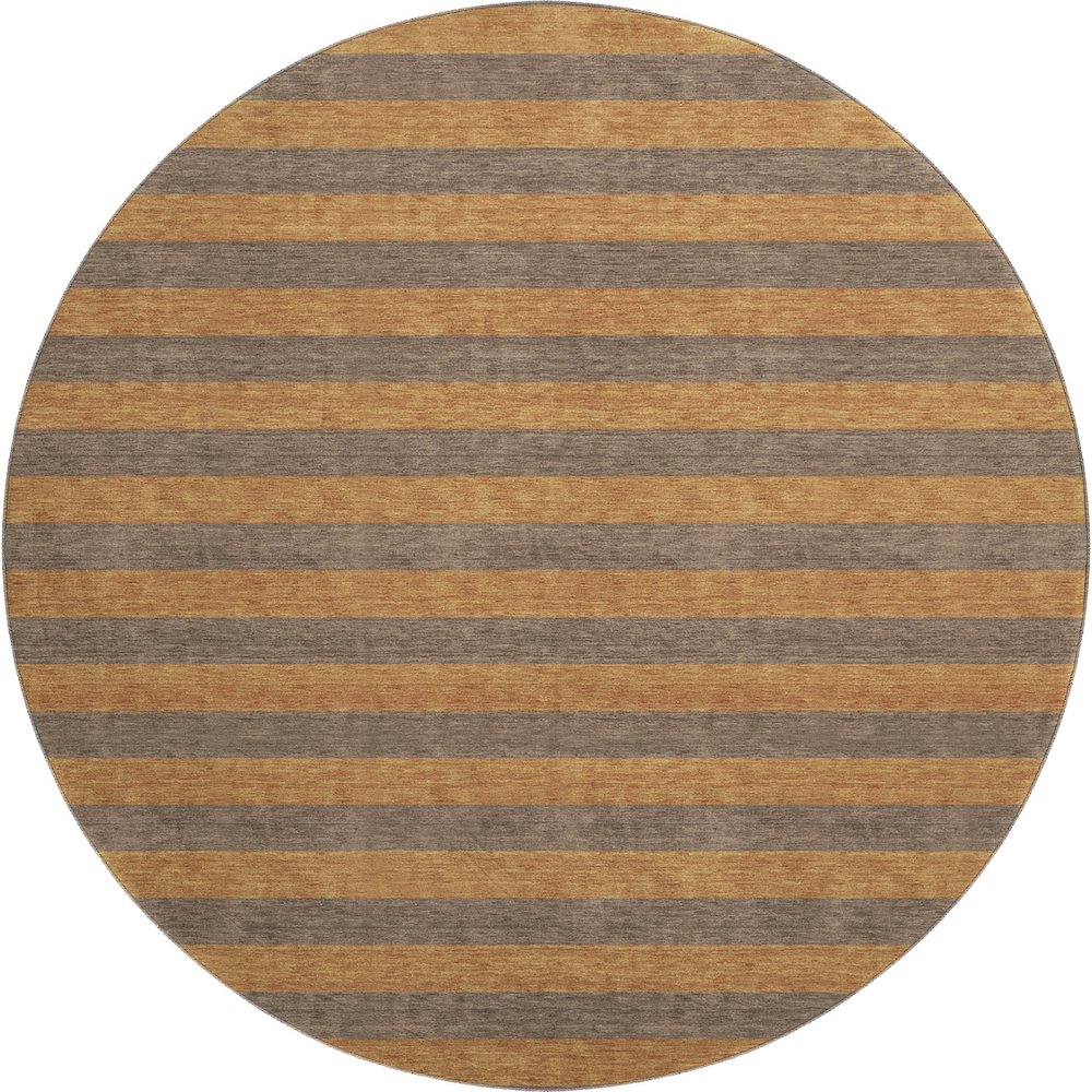 Premium Machine Washable Mayfield  Fudge 8' x 8' Round Rug. Picture 1