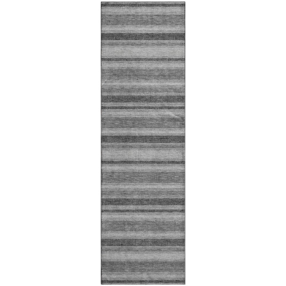 Premium Machine Washable Mayfield  Gray 2'3" x 7'6" Runner Rug. Picture 1
