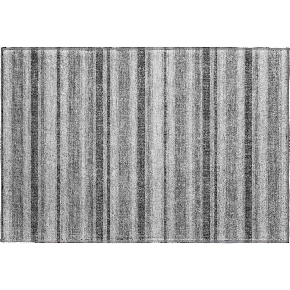 Premium Machine Washable Mayfield  Gray 1'8" x 2'6" Rug. Picture 1