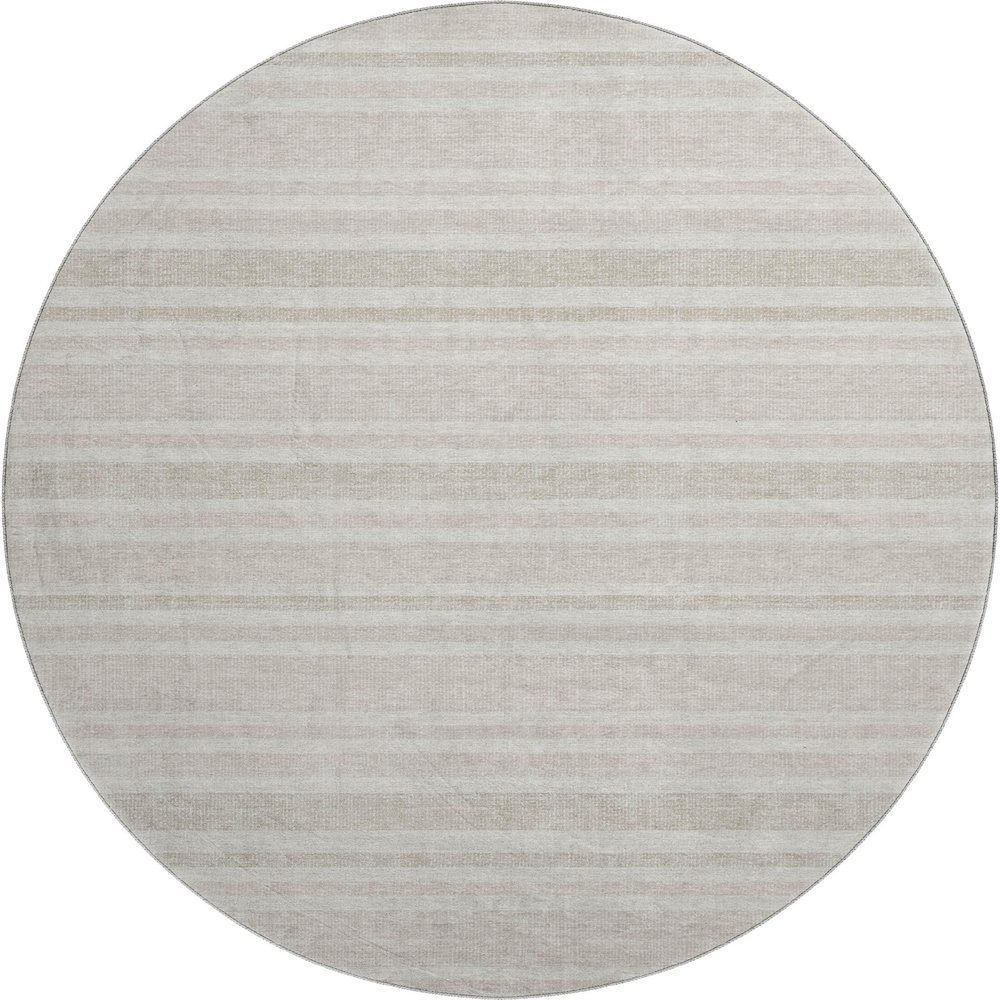 Premium Machine Washable Mayfield  Ivory 8' x 8' Round Rug. Picture 1