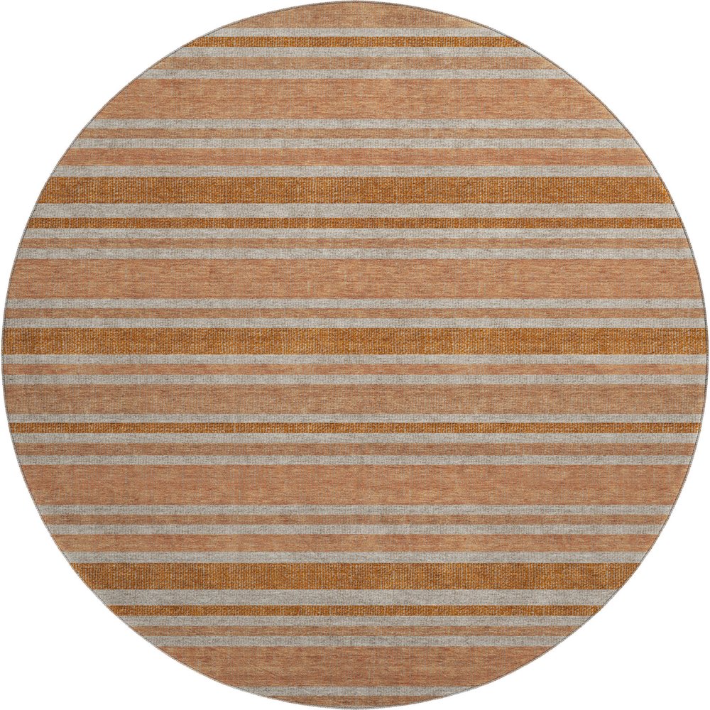 Premium Machine Washable Mayfield  Paprika 8' x 8' Round Rug. Picture 1