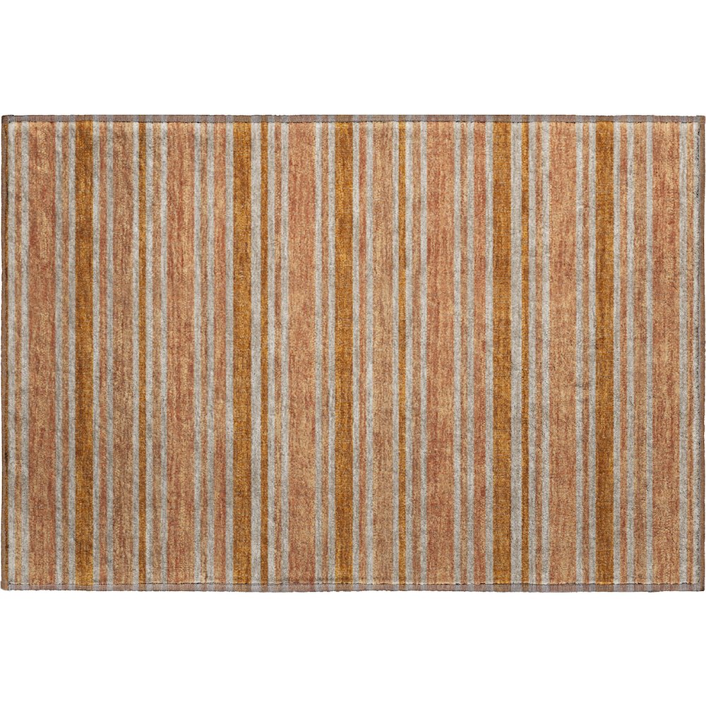 Premium Machine Washable Mayfield  Paprika 1'8" x 2'6" Rug. Picture 1