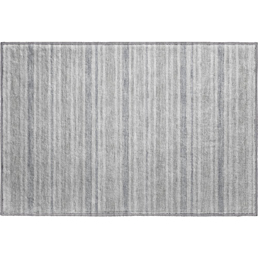 Premium Machine Washable Mayfield  Silver 1'8" x 2'6" Rug. Picture 1