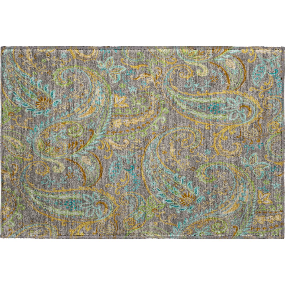 Premium Machine Washable Mayfield  Taupe 1'8" x 2'6" Rug. Picture 1