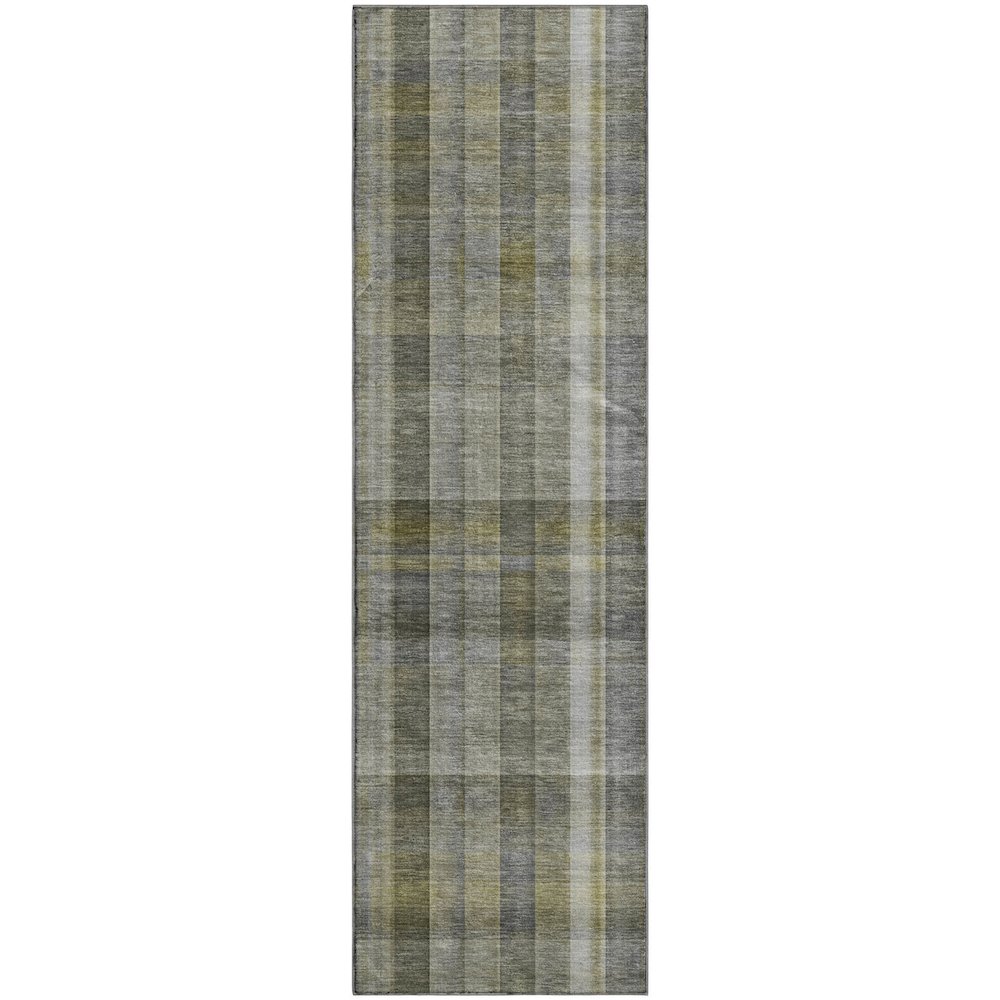Premium Machine Washable Mayfield  Gray 2'3" x 7'6" Runner Rug. Picture 1