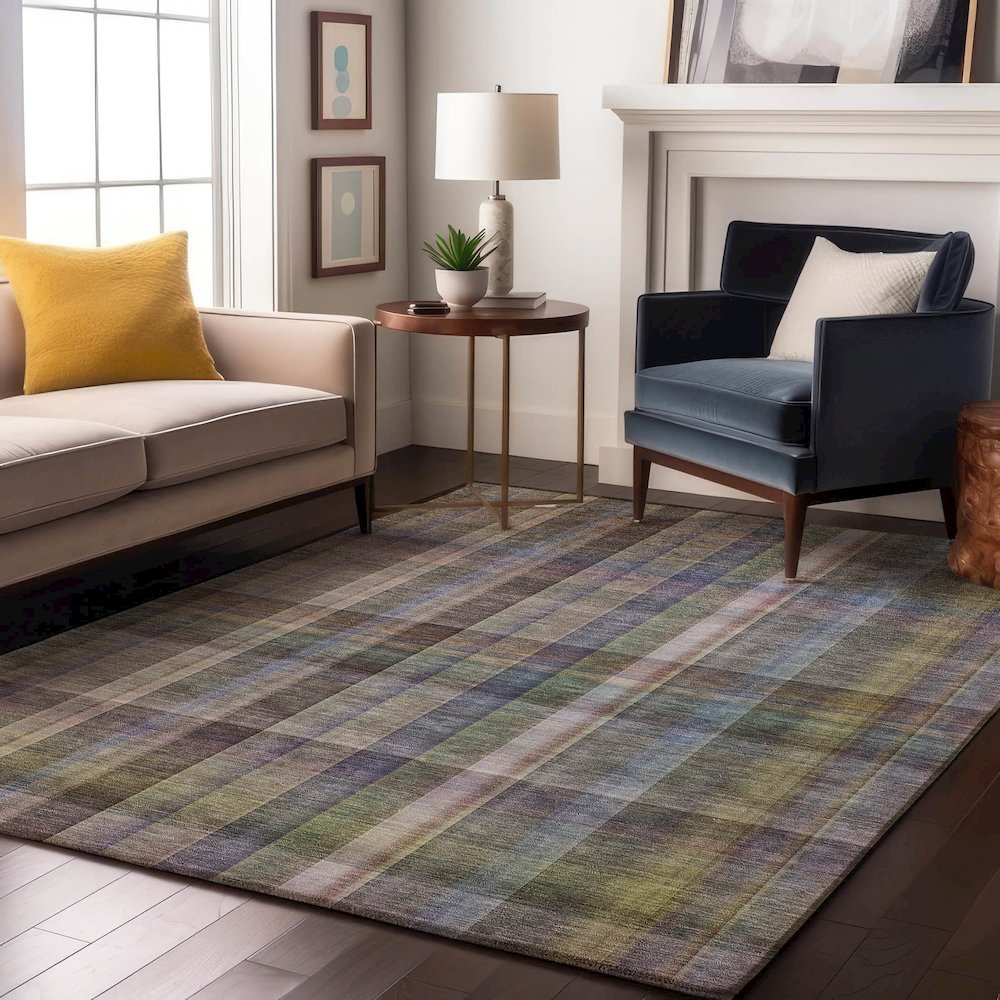 Premium Machine Washable Mayfield  Pewter 2'6" x 3'10" Rug. Picture 5