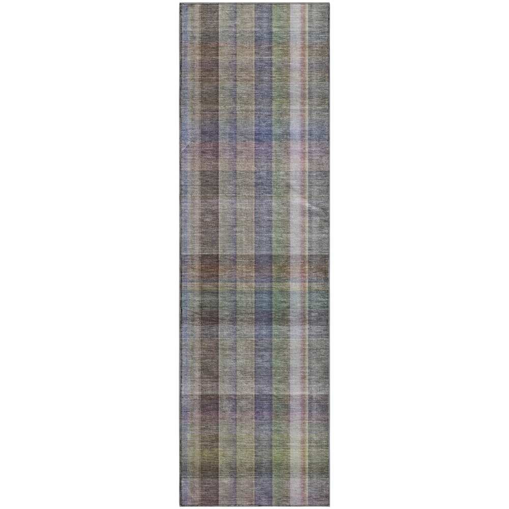 Premium Machine Washable Mayfield  Pewter 2'3" x 7'6" Runner Rug. Picture 1