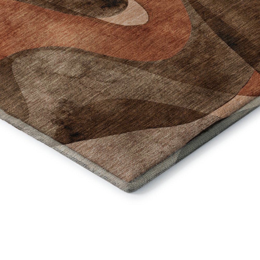 Premium Machine Washable Mayfield  Chocolate 1'8" x 2'6" Rug. Picture 3