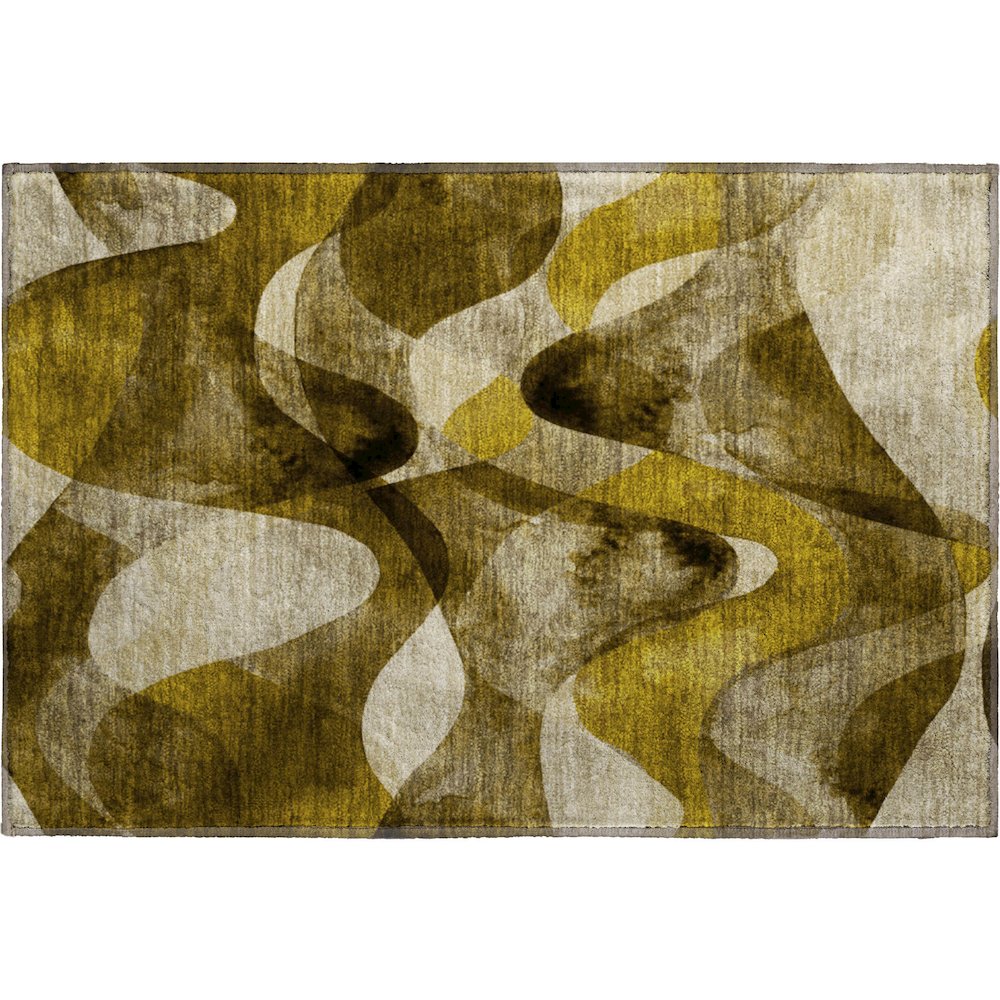Premium Machine Washable Mayfield  Coffee 1'8" x 2'6" Rug. Picture 1