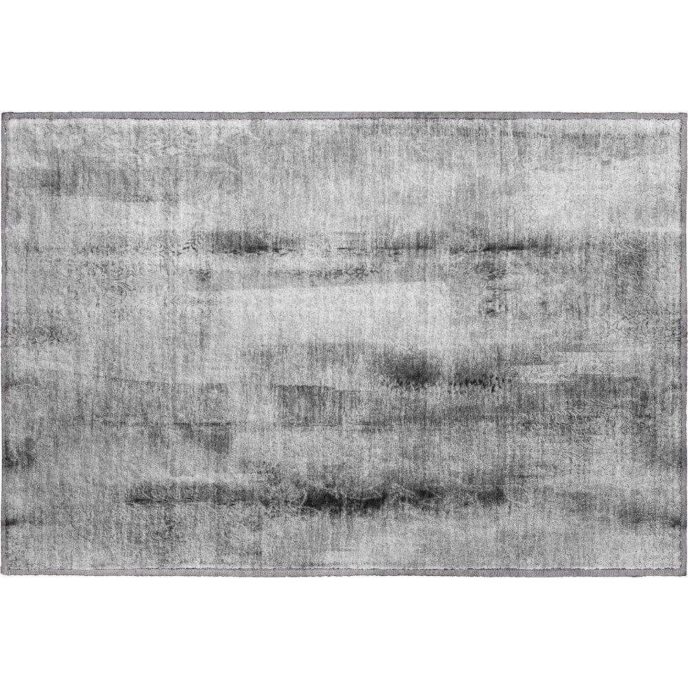 Premium Machine Washable Mayfield  Gray 1'8" x 2'6" Rug. Picture 1