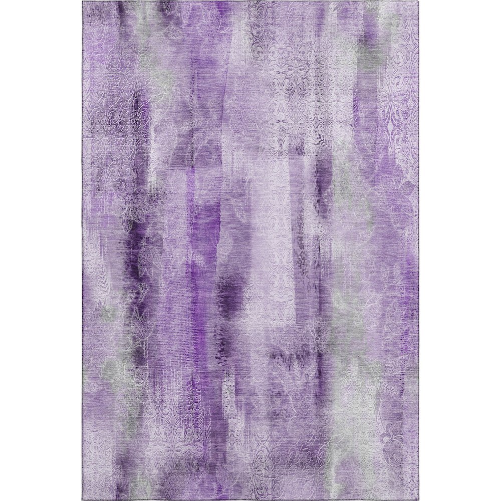 Premium Machine Washable Mayfield  Purple 2'6" x 3'10" Rug. Picture 1