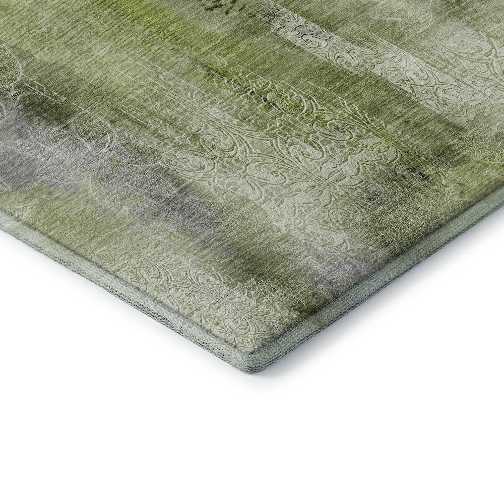 Premium Machine Washable Mayfield  Sage 1'8" x 2'6" Rug. Picture 3