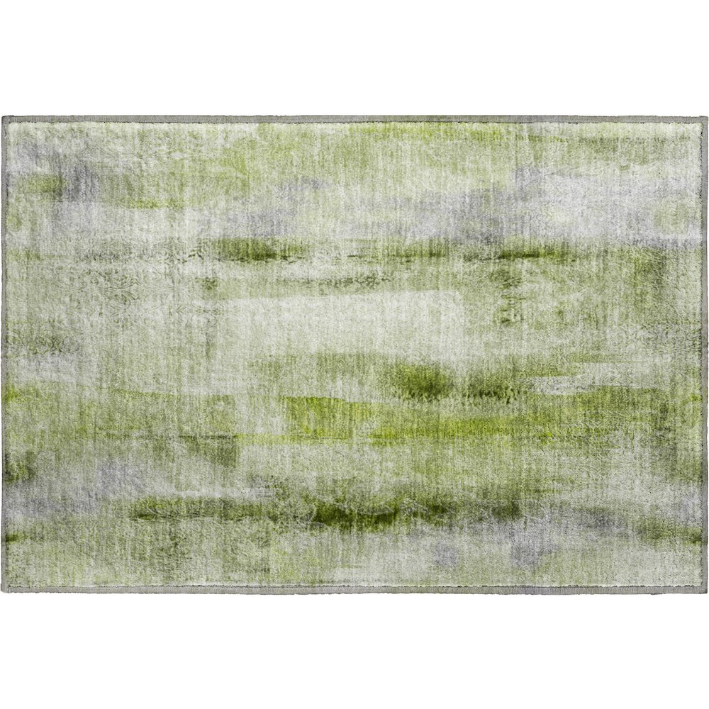 Premium Machine Washable Mayfield  Sage 1'8" x 2'6" Rug. Picture 1
