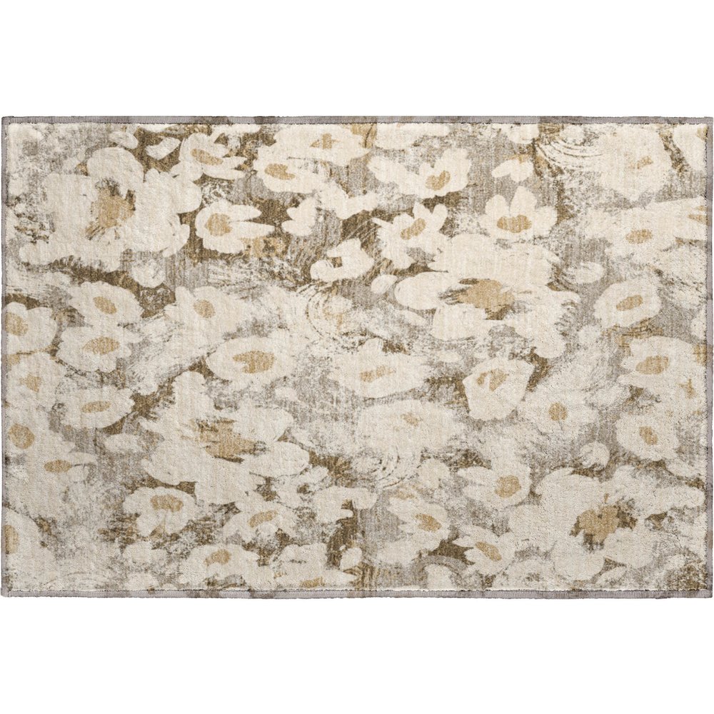 Premium Machine Washable Mayfield  Khaki 1'8" x 2'6" Rug. Picture 1